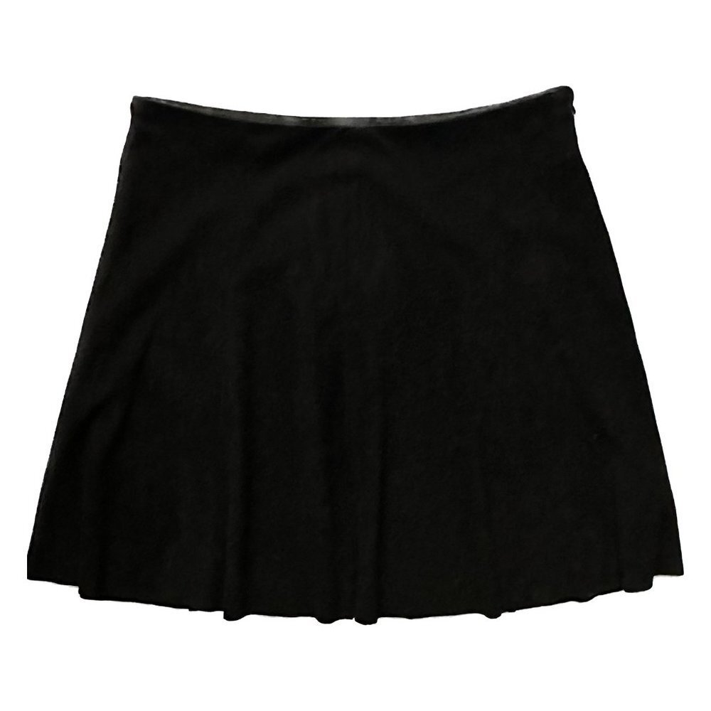 BB DAKOTA Aileen Faux Suede Skater Mini Skirt‎ - Black - Size 6